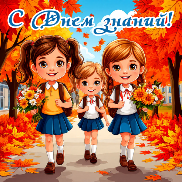 Открытка с 1 сентября