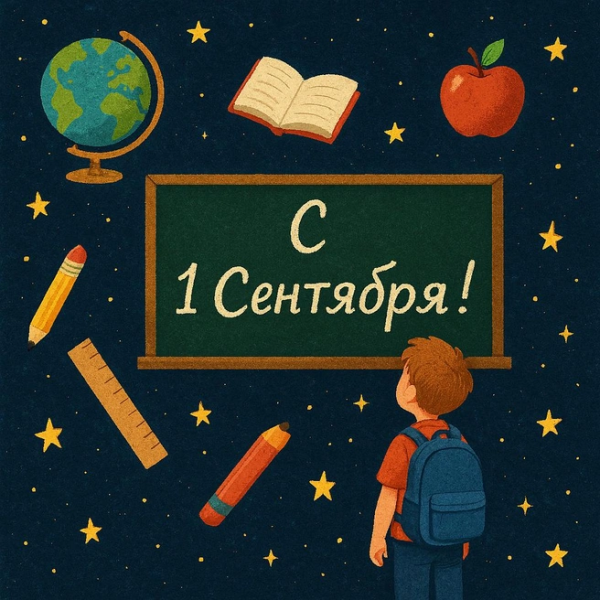 Открытка с 1 сентября