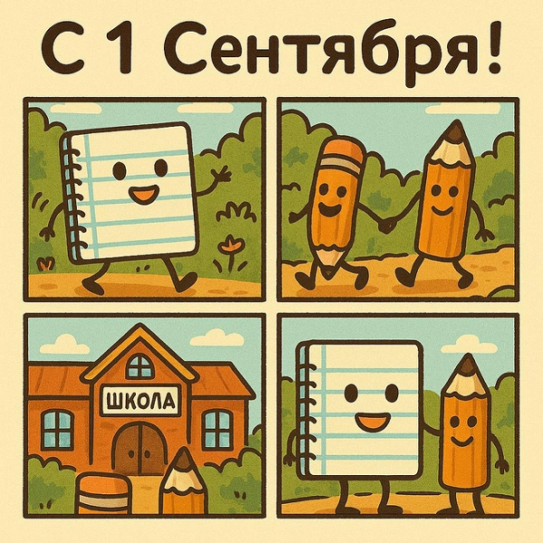 Открытка с 1 сентября