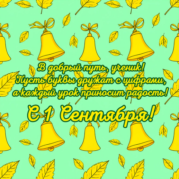 Открытка с 1 сентября