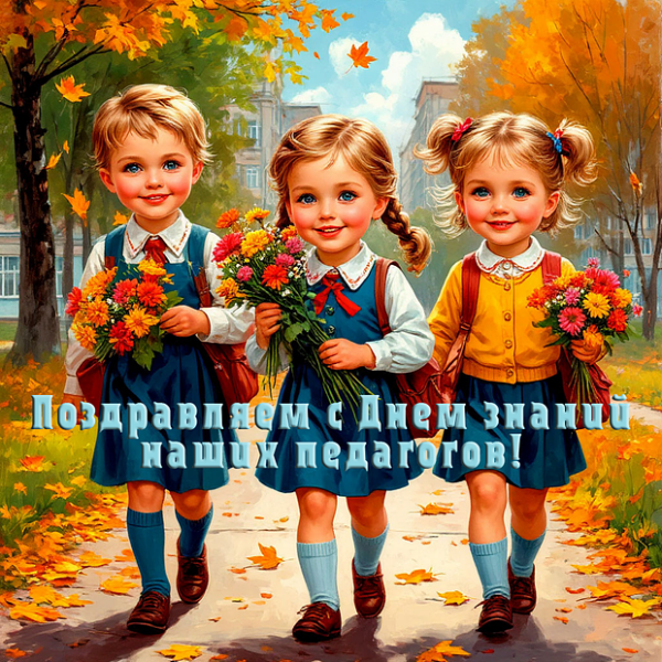 Открытка с 1 сентября