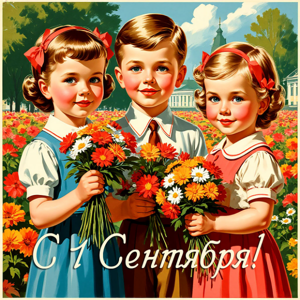 Открытка с 1 сентября