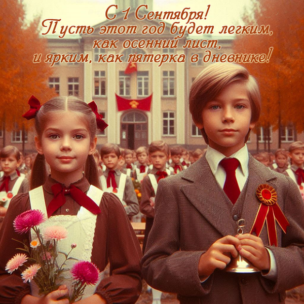 Открытка с 1 сентября