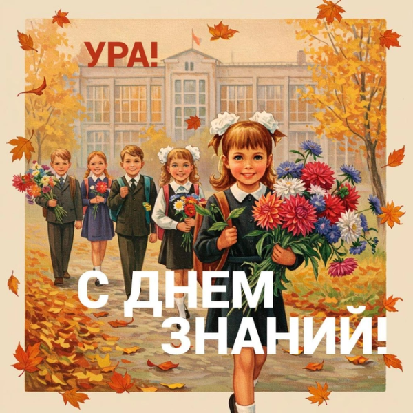 Открытка с 1 сентября