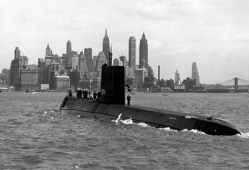Первая в мире атомная подводная лодка «Nautilus», 1954 год.