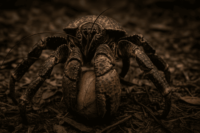 Кокосовый краб — гигант, который ломает кокосы своими клешнями: самый опасный краб на планете