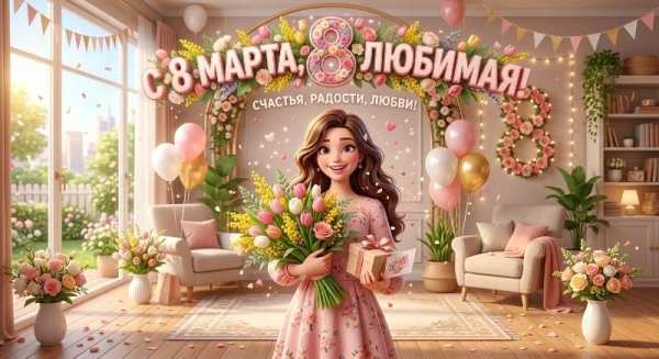 Поздравления с 8 марта для девушки