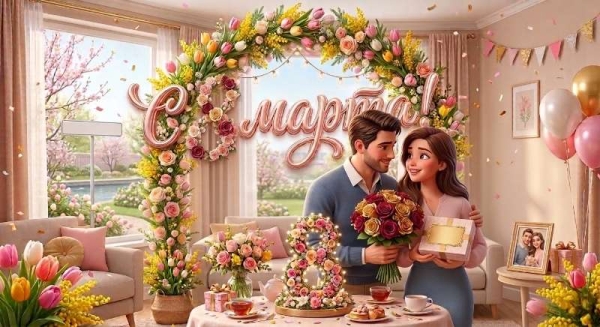 Поздравления с 8 марта для любимой женщины