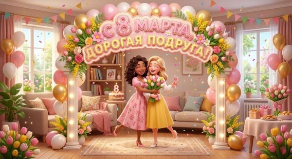 Поздравления с 8 марта для подруги